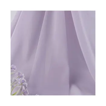 Glitter Soft Tulle Dye Chiffon Fabric Manufacturer Rolls Fabric 100% Polyester Fabric for Blouse