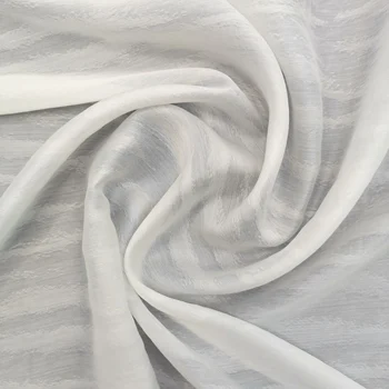 New summer  Tencel nylon horizontal jacquard fabric for shirt curtain dress SS20241