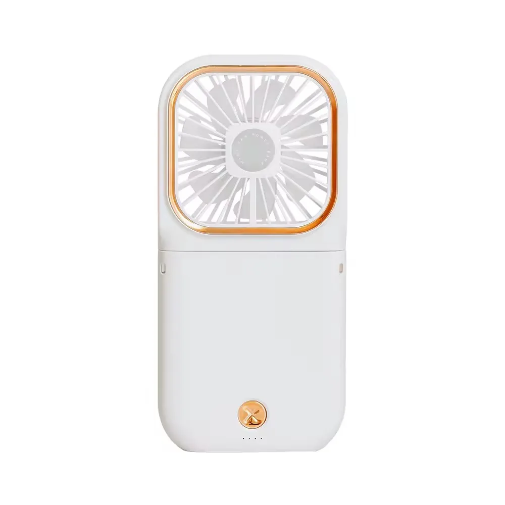 2024 Hot Selling Multifunctional USB Mini Fan with Power Bank Flashlight Handheld Rechargeable Portable 3 in 1 Fan
