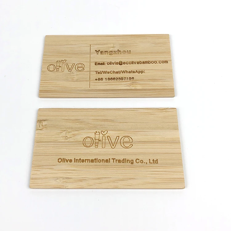 bamboo business card