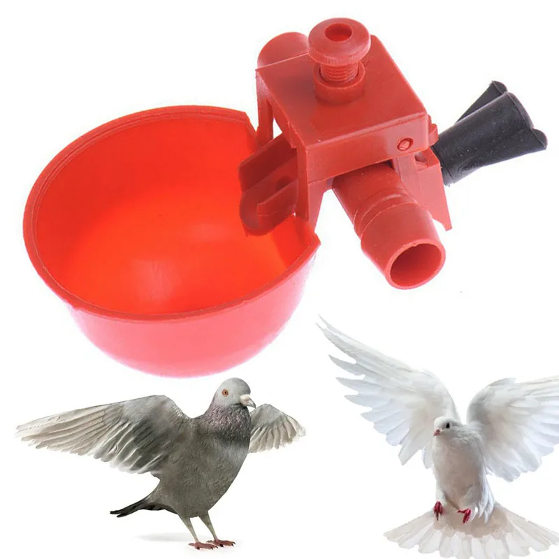 100X Bird Coop Feed Automatic Poultry Water Drinking Cups Chicken Fowl Drinker J 