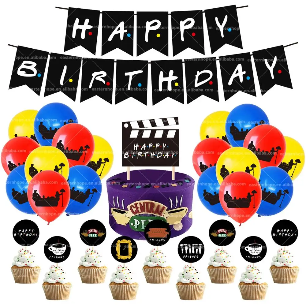 Original Design Friends Tv Show Birthday Party Set Includes Friends Themed Balloons And Cake Topper Buy Friends Tv Show Birthday Party Decorations Set Happy Birthday Banner Product On Alibaba Com