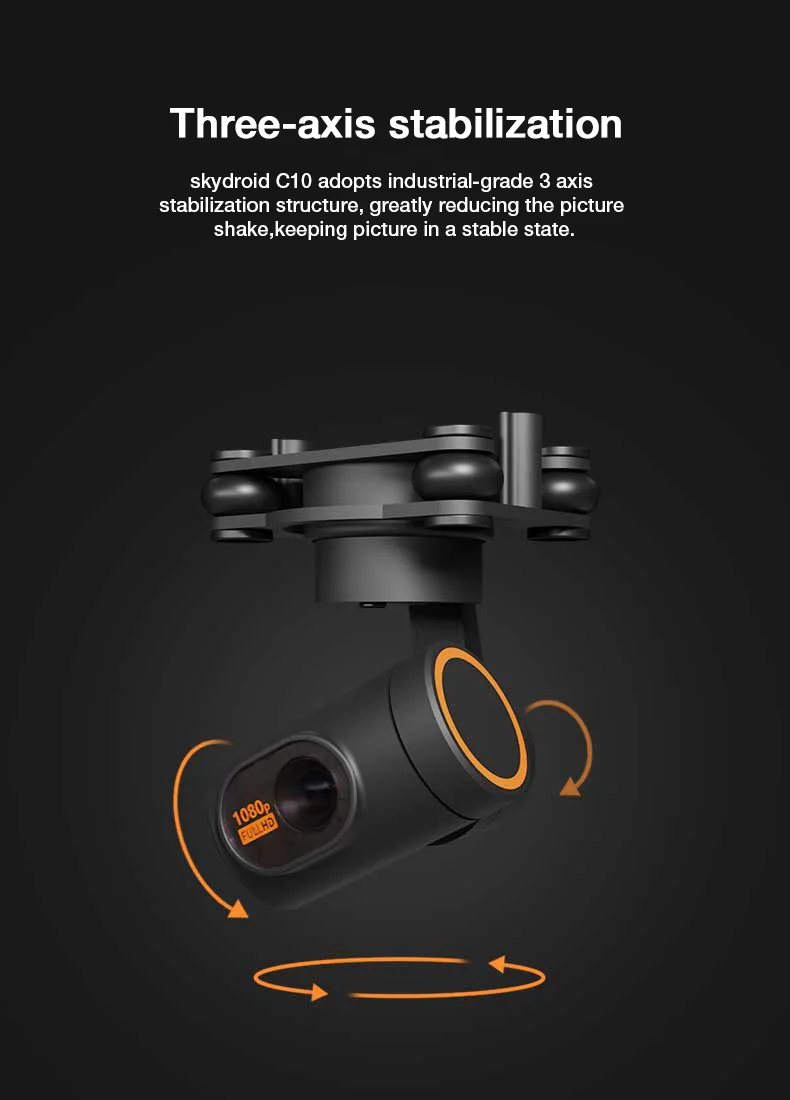 3 Axis HD Stablization 1080p Camera Skydroid C10 Gimbal Camera compatible with Multi-rotor Drones Airplanes Quadcopter supplier