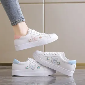 2026 Spring Summer New Female White Low-top Casual Shoes