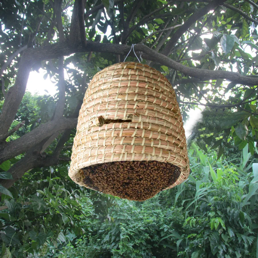 Beekeeping Tools Skep Straw Beehive Bee Cage