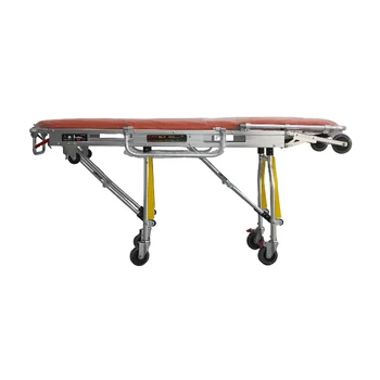 Professional Medical Collapsible Medical Emergency High-Strength Aluminum Alloy Trolley Ambulance Stretcher