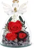 Deep red-rose-austin-babys breath-hydrangea