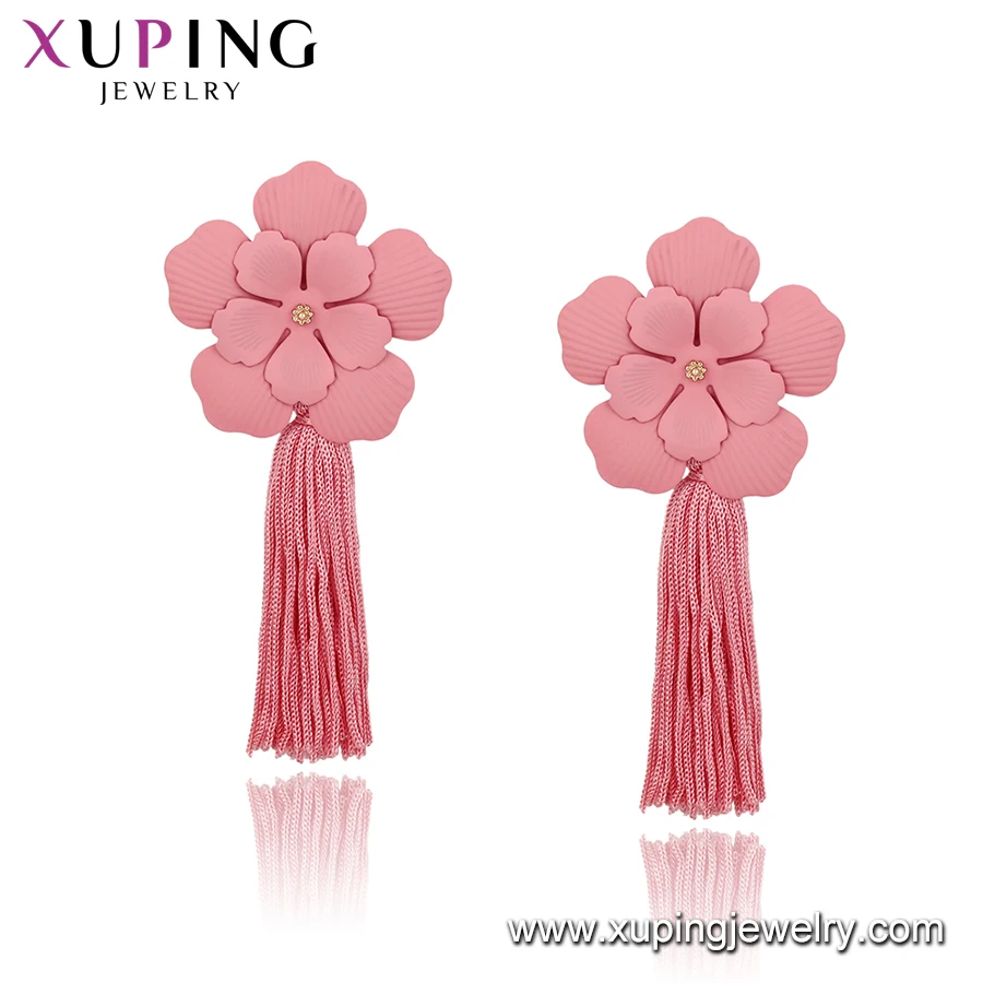 Lotus Floral Beaded Tassel Earrings - 6 colors! – Trellis Lane Boutique