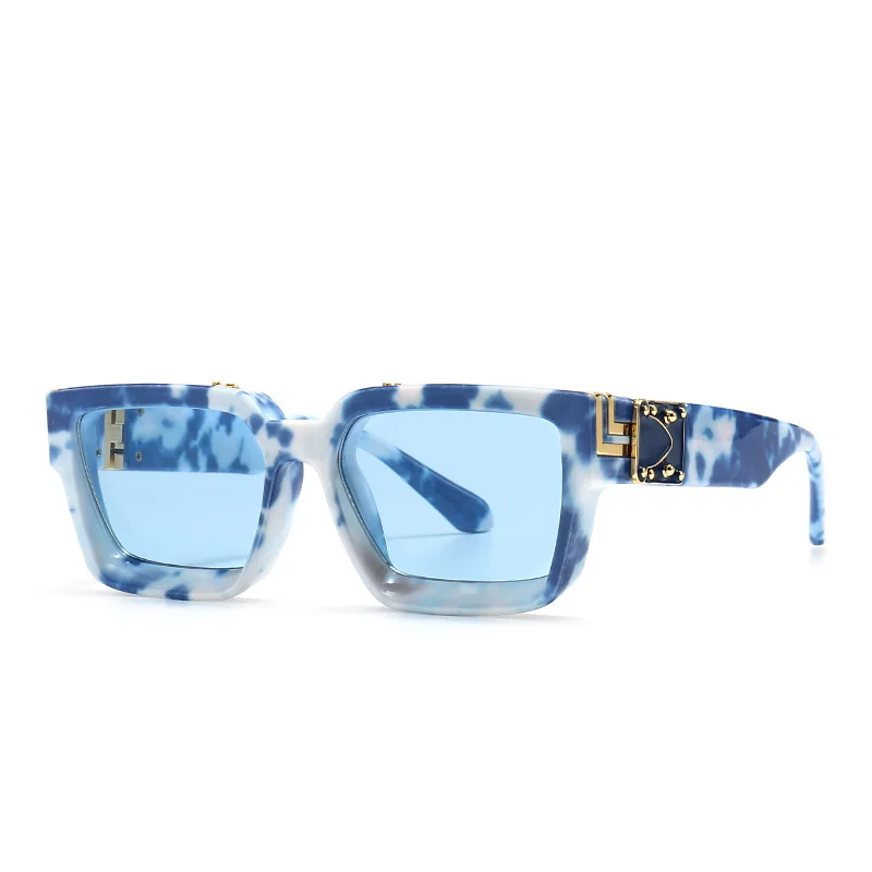 Jackjad Fashion Cool Unique Blue Sky White Cloud Style Sunglasses Millionaires Vintage Brand Design