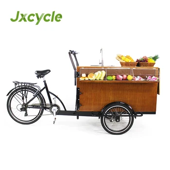Street sale coffee cart bike cafe with sink pump outdoor mobile business