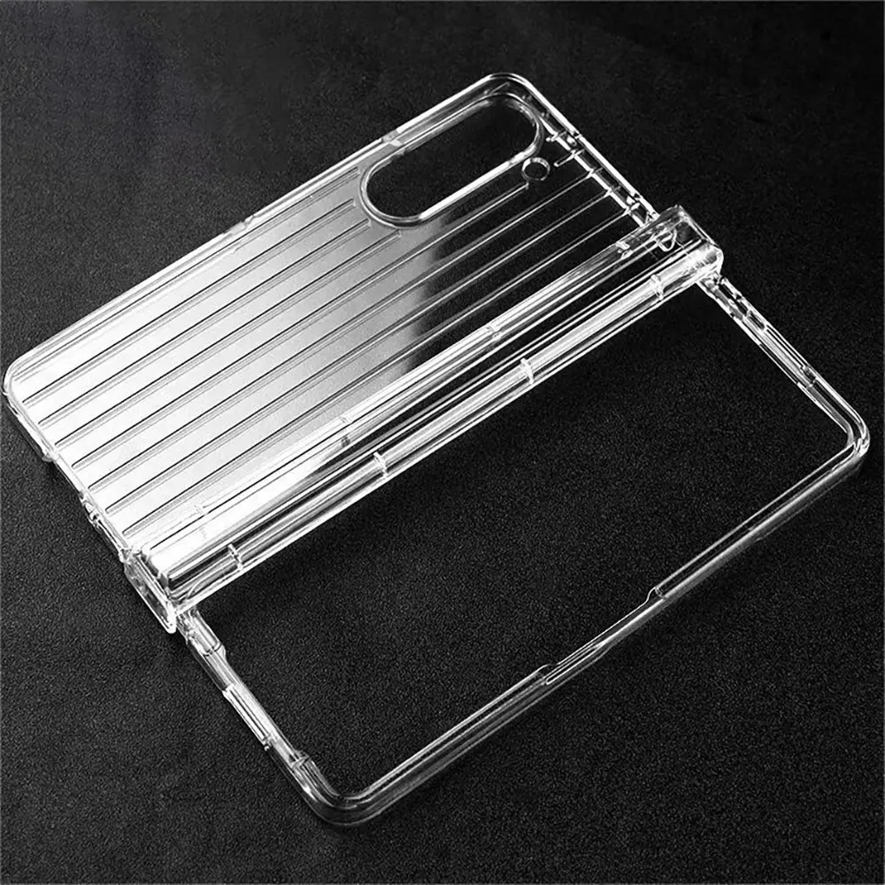 product laudtec transparent high quality luggage fold mobile cases pc phone case for samsung galaxy fold5 fold4 fold3 z fold2 sjk119-2