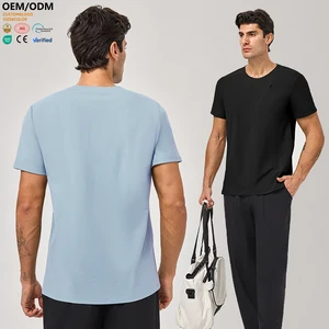 XW-51241 Solid Color Short Sleeve Pocket Activewear Gym Clothing Fitness Running Custom Sports Tshirts for Men Wholesale