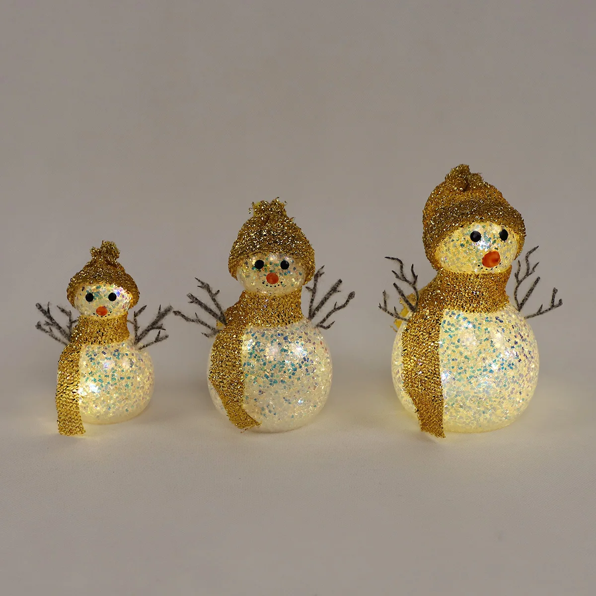 hollow mini clear empty glass snowman family christmas decoration nativity ornaments