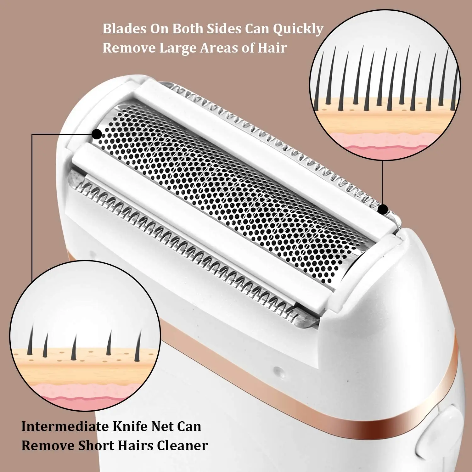 Electric Lady Shaver maquinillas de afeitar eléctricas para mujeres con pantalla LED Húmedo y Seco 