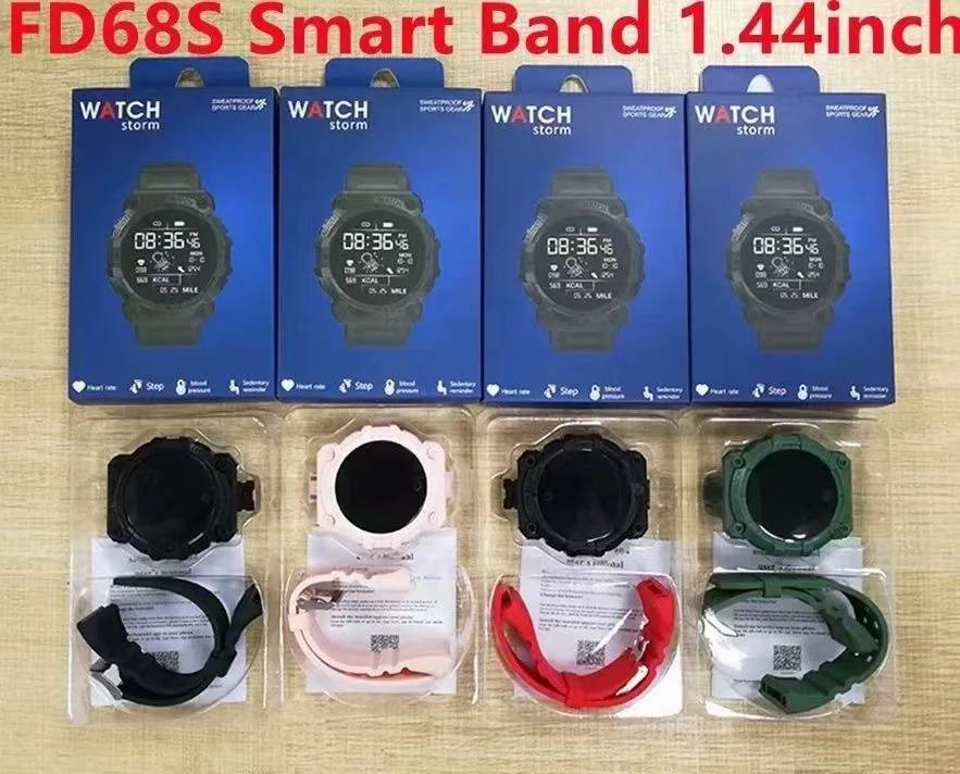 Fd68 Smartwatch Fitness Tracker Color Screen Smart Bracelet Heart Rate