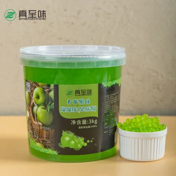 Most Popular Boba Pearls Tapioca Ball 3 Kg Green Apple Popping Boba Pearls Fun Toppings Bubble Tea Supplies Philippines Food