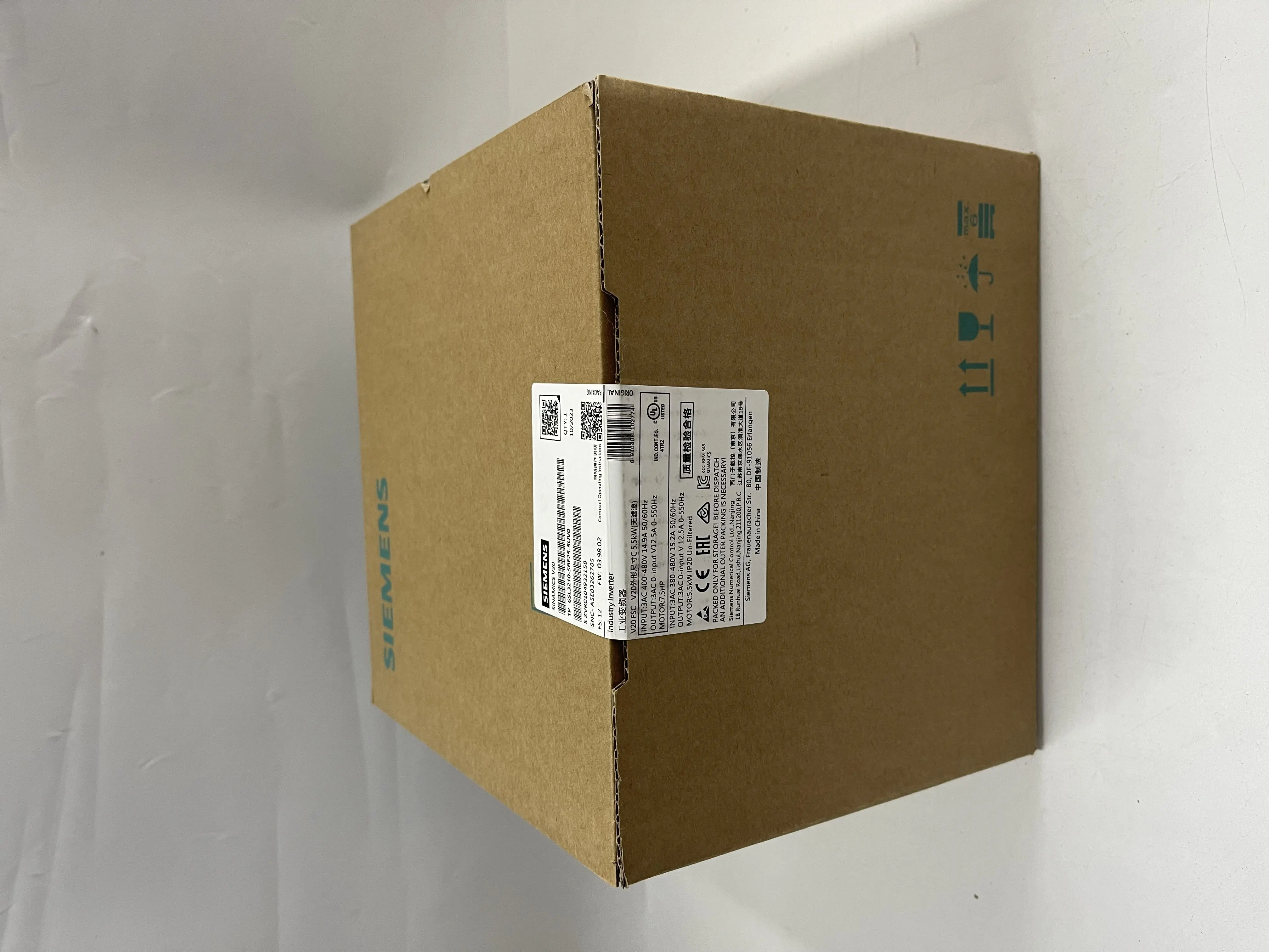 Siemens AC Drive (Inverter) 6SL3210-5BE25-5UV0