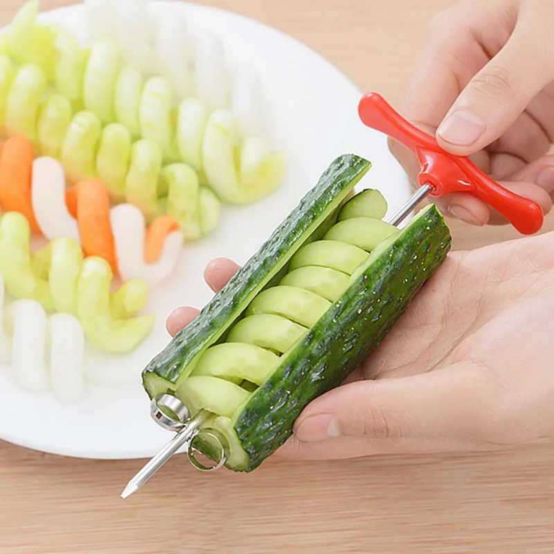 Vegetables Spiral Knife Carving Tool Potato Carrot Cucumber Salad