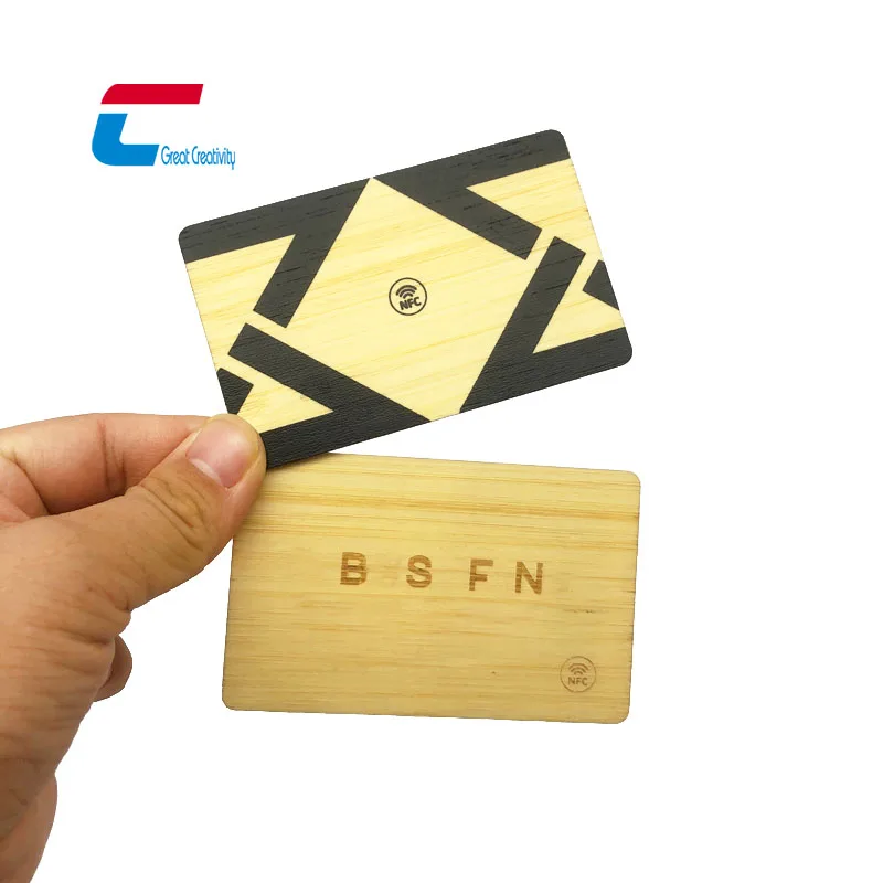 Contactless Wooden Smart RFID Cards - Programmable & Eco-friendly