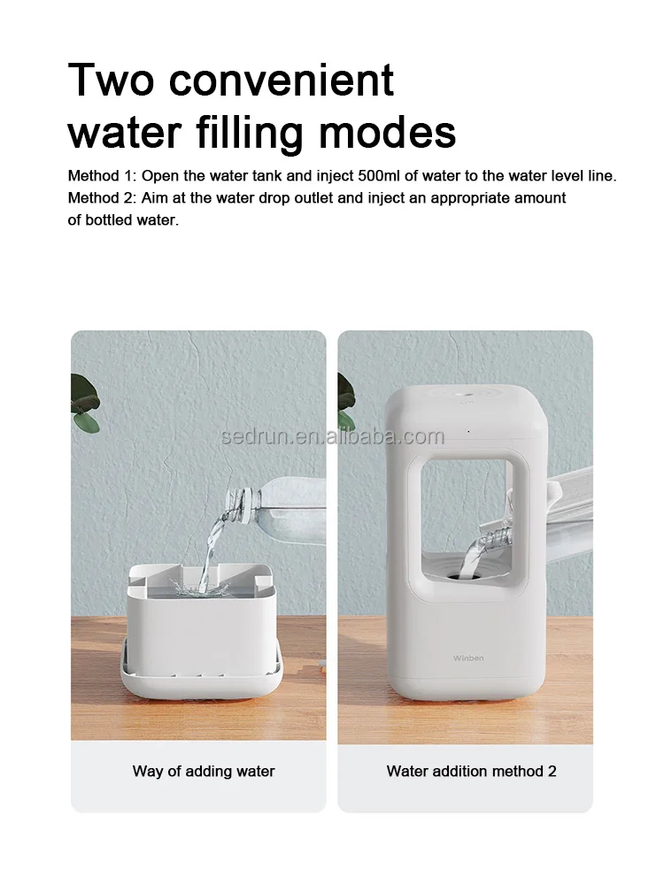 2022 Innovative Cool Mist Nebulizer Anti Gravity Water Drop Diffuser