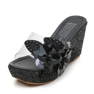 
New Arrive Summer Platform Sandals Transparent Hollow Ladies Wedges Women High Hell Shoes 