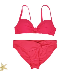 Tie-front Adjustable Straps Swimsuit Beachwear for Ladies Breathable High Waist Bottoms Swimwear Two Piece Women's Bikinis Set