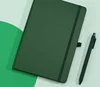 Penna in PU verde scuro A5
