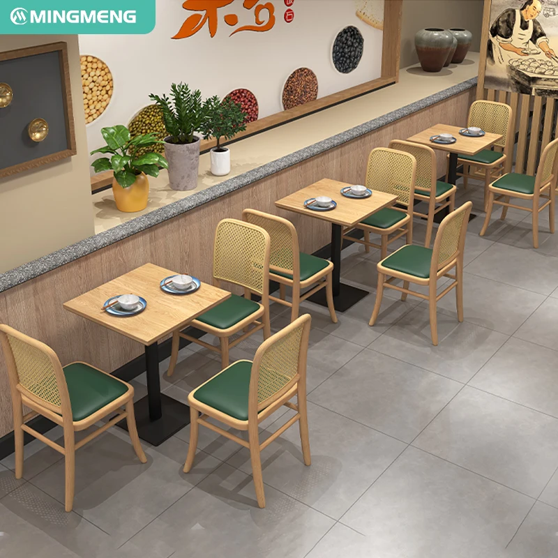 Design personalizzato moderno bar panca posti a sedere Fast Food ristorante  tavoli e sedie set caffetteria mobili tavolo ristorante