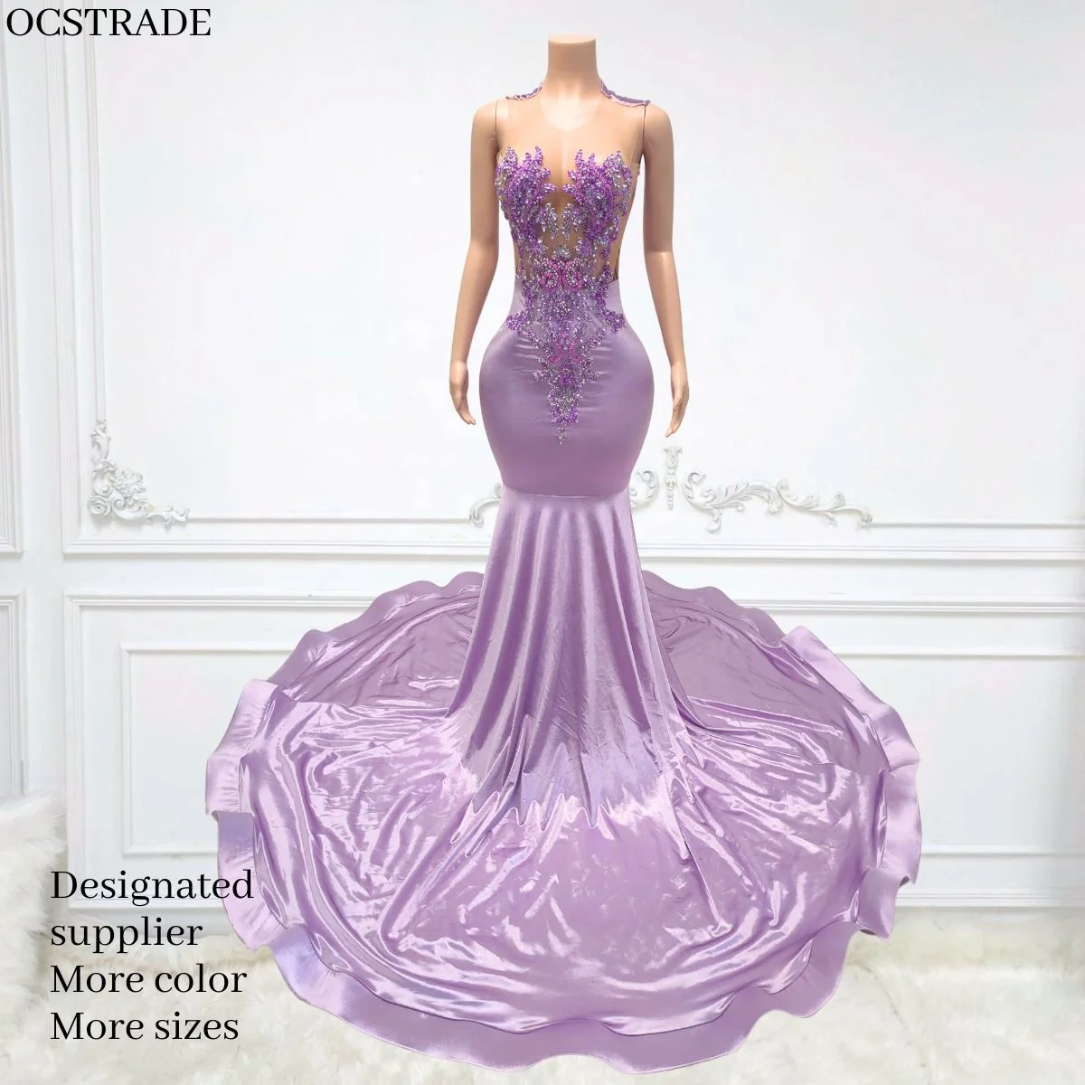 quick delivery evening dresses Nox Anabel A1374 Prom Fitted Long Prom Dress Black main image 0