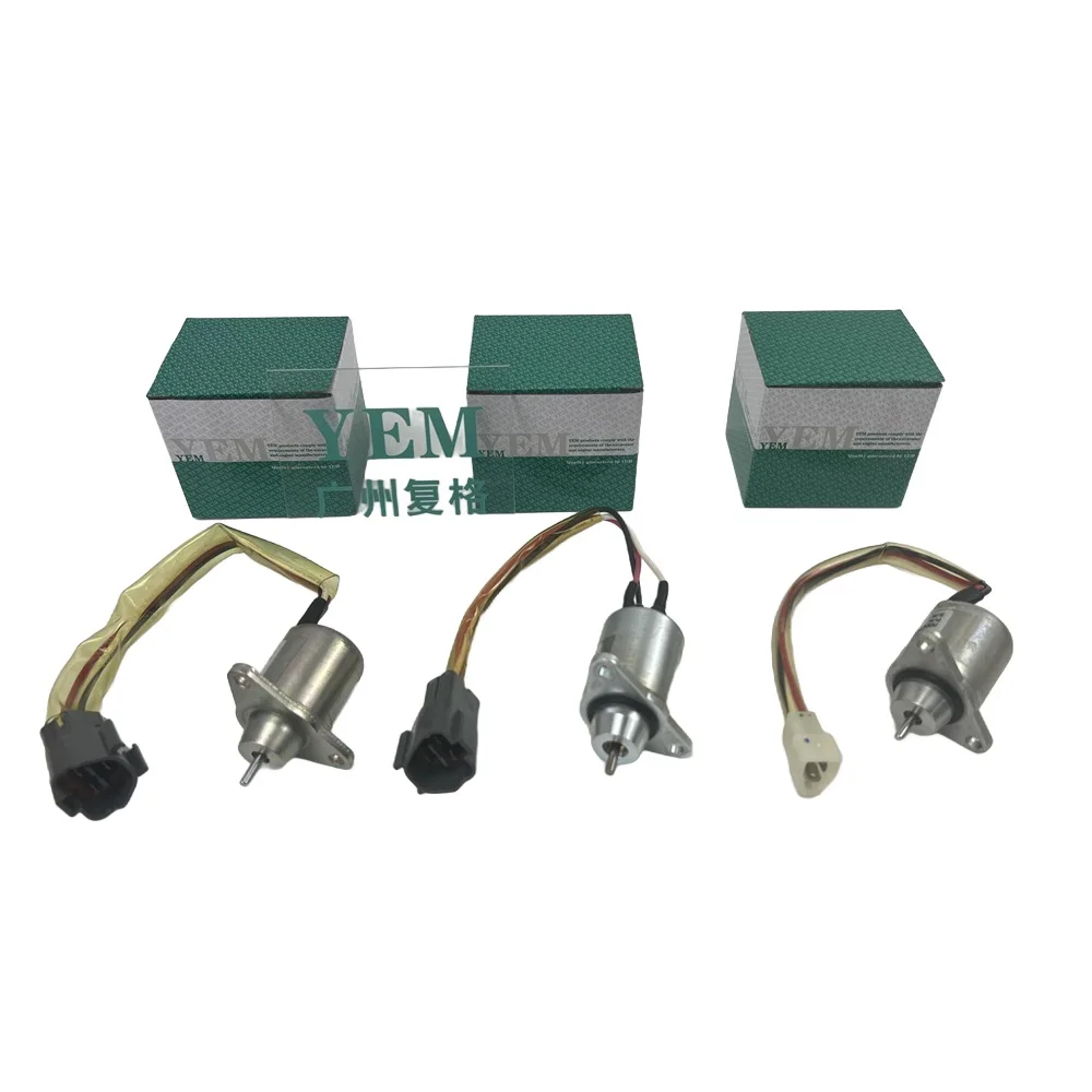 KE75 L2E L3C L3E Fuel Stop Solenoid Valve for Mitsubishi Engine Repair Kit Diesel Engine Parts