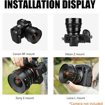 7artisans 14mm T2.9 Large Aperture Full Frame APSH Prime Cine Lens for Sony E Nikon Z Canon RF Sigma L Mount detail image