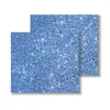 2 feuilles acryliques bleu pailleté.