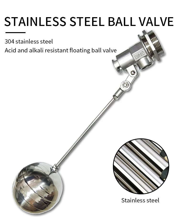 Dn65 Stainless Steel Ss304 316 Thread Manual Control Water Tank 2way