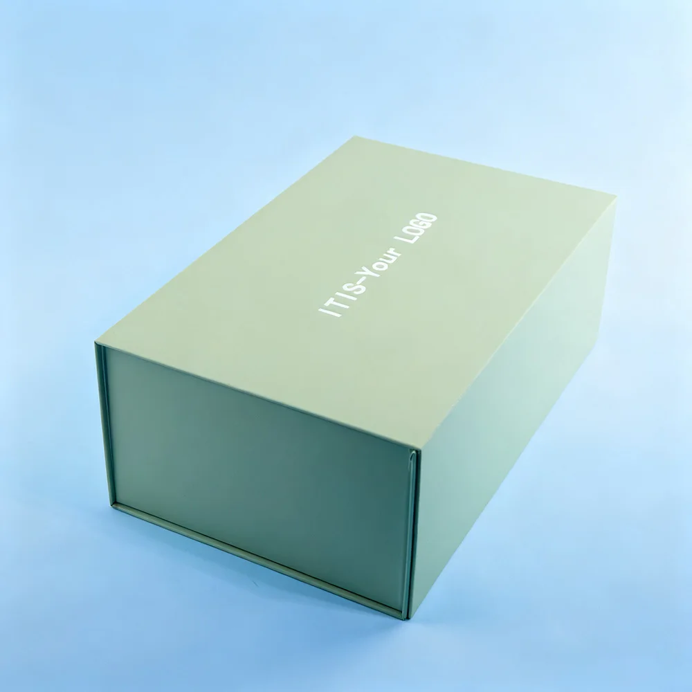 Luxury Shoe & Sock Gift Box | Custom Magnetic Folding Packaging | Embossed Recycled Paperboard with Sponge Protection
