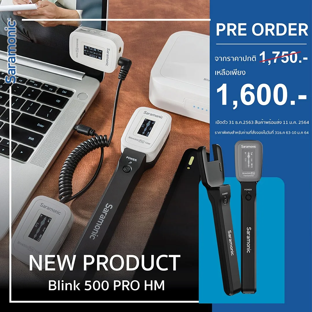 saramonic blink500 pro hm充電式ハンドヘルドマイク送信機ホルダー