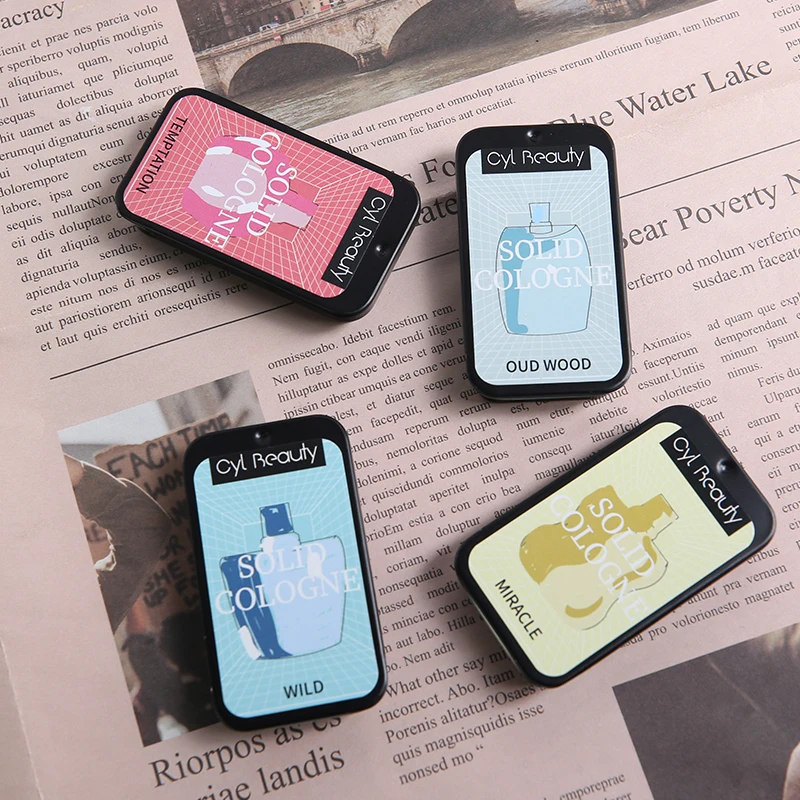 Пользовательский 100% натуральный ароматический бальзам Портативный Женский твердый одеколон фирменная Марка долговечный металлический бокс Мужской Твердый парфюм