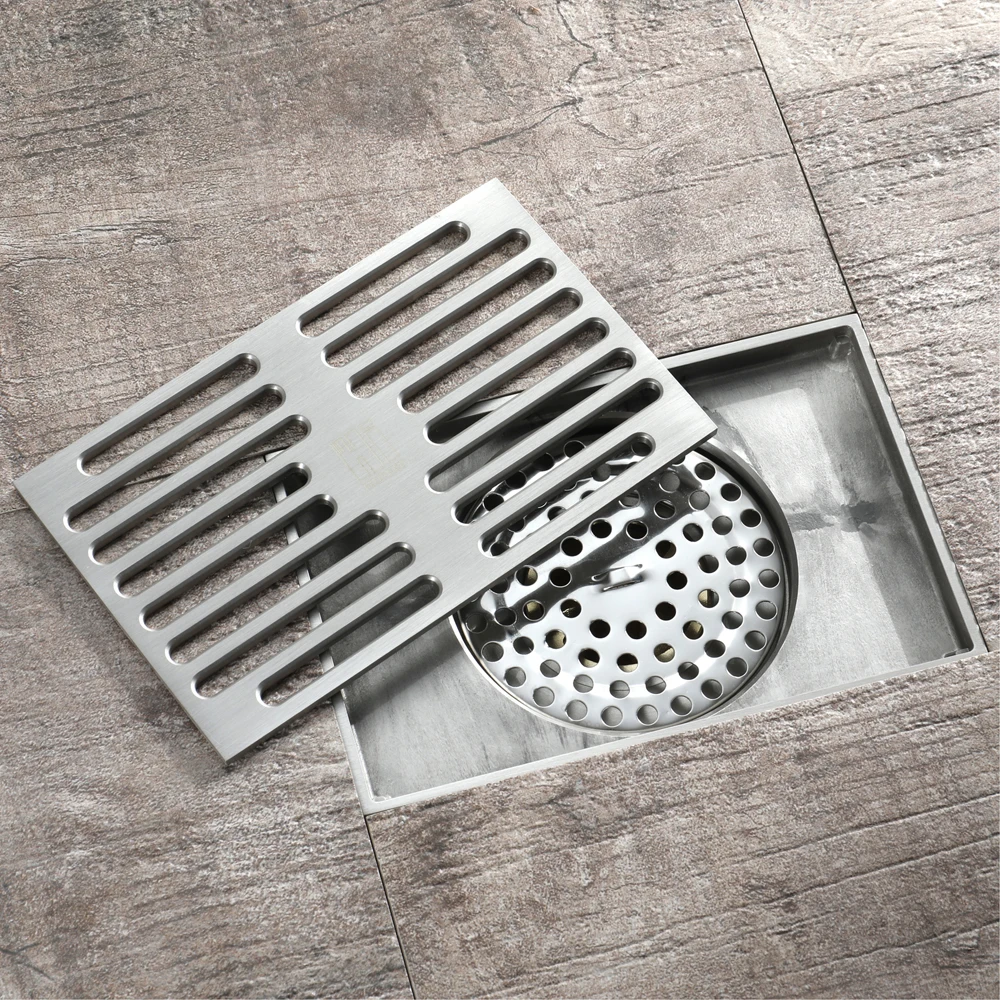 High Quality Horizontal Drainage Rectangular Grate Shower Floor Drain