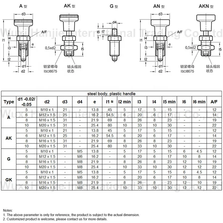 Spring Loaded Locking Pull Pin Latch Knob Index Plunger