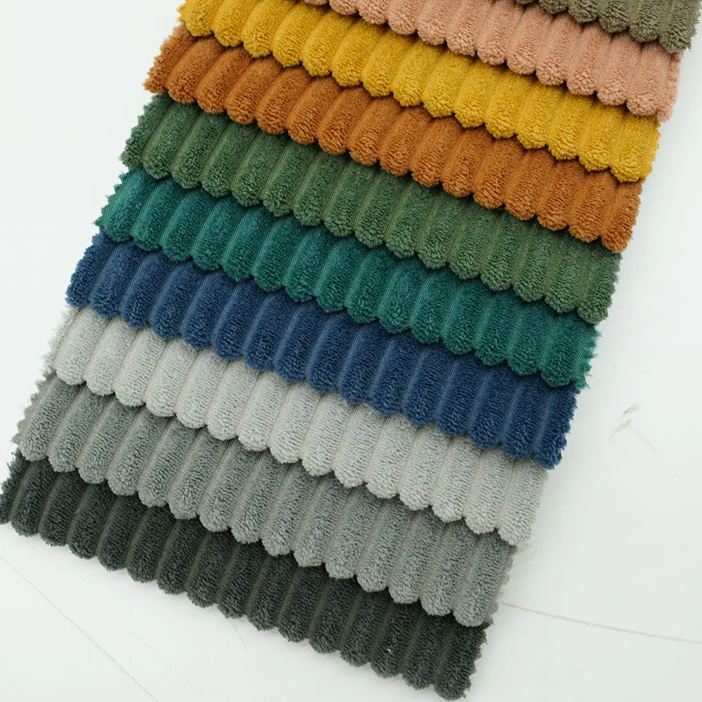 2023 New Fashion 100 Polyester Velvet Corduroy Fabric For Sofa