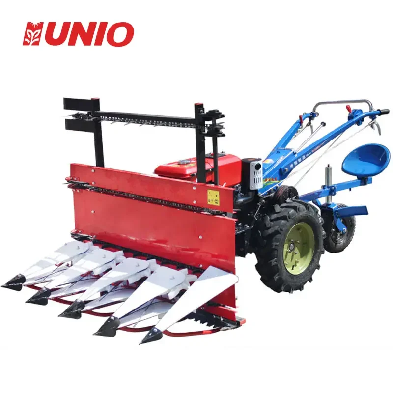 Mini Wheat and Rice Reaper Binder Cutting Grass Cutter Machine Rice Harvesting Machine Tow Behind Mower Forage Hacombine Machine