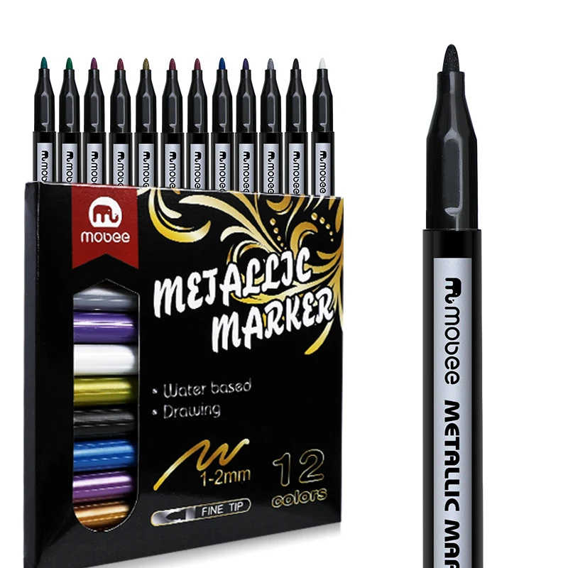 Faber-Castell Metallic Markers - Set of 12, 1.5 mm