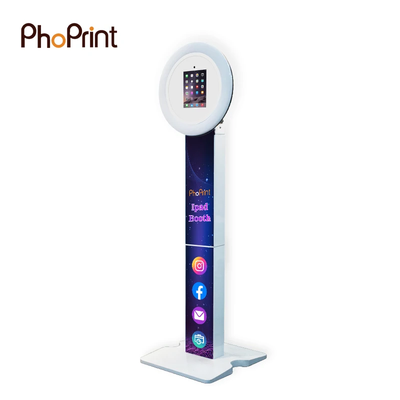 High Quality Portable Light Weight  Ipad Photo Booth With Ring Light for Sale