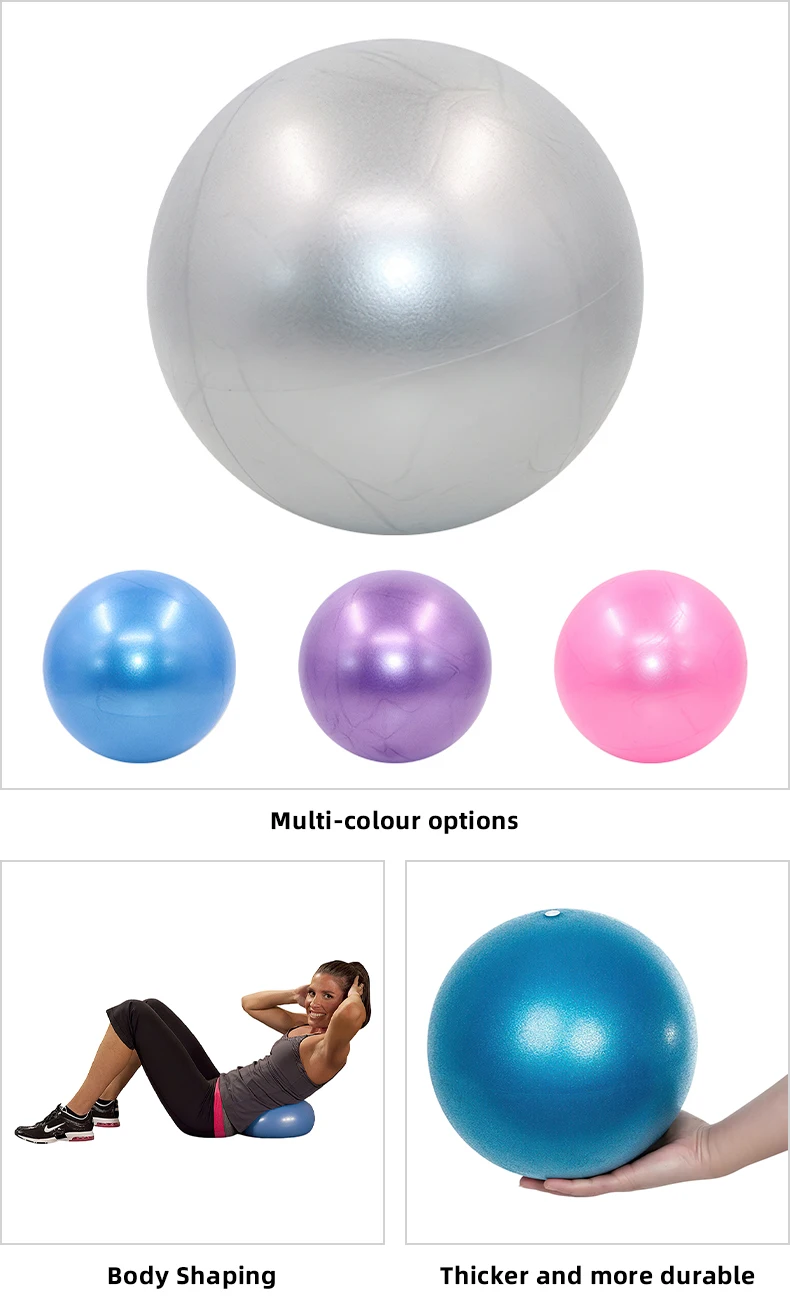 Hot Sell Fitness Stability Pilates Ball Smooth Yoga Multi Colorpvc 25cm ...