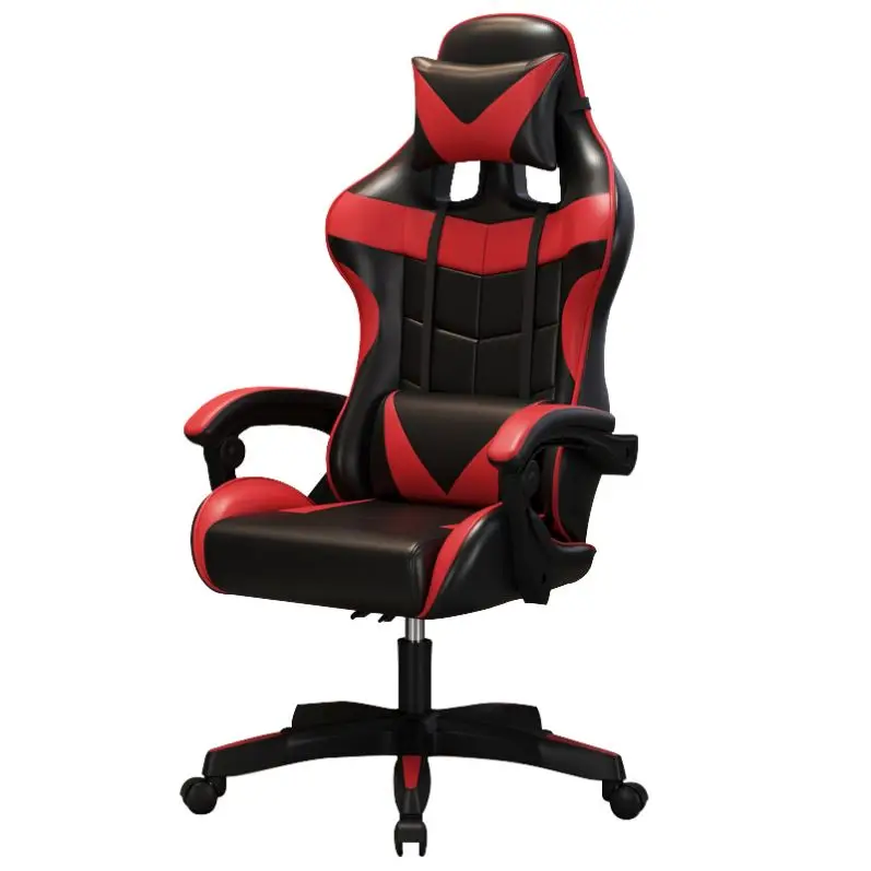 Red Gaming Chair For Computer PC Game Massage Chair Fashionable Lift Chair Synthetic Leather