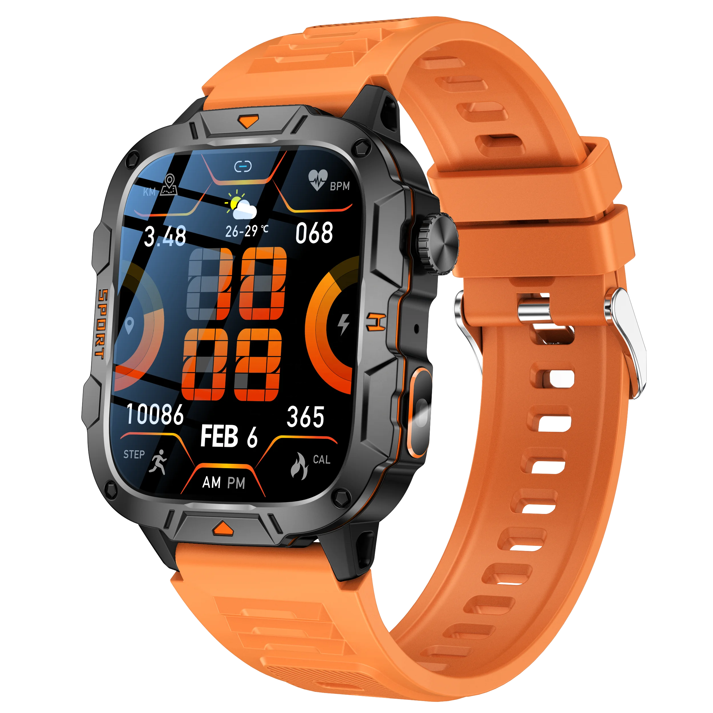 Orologio Smartwatch Uomo Fitness Tracker: 1.43 Rotondo Smart Watch con Chiamate Bluetooth Pressione Sanguigna SpO2 100+ Modalità Sport IP68 Impermeabile Contapassi Orologi Compatibile per IOS Android