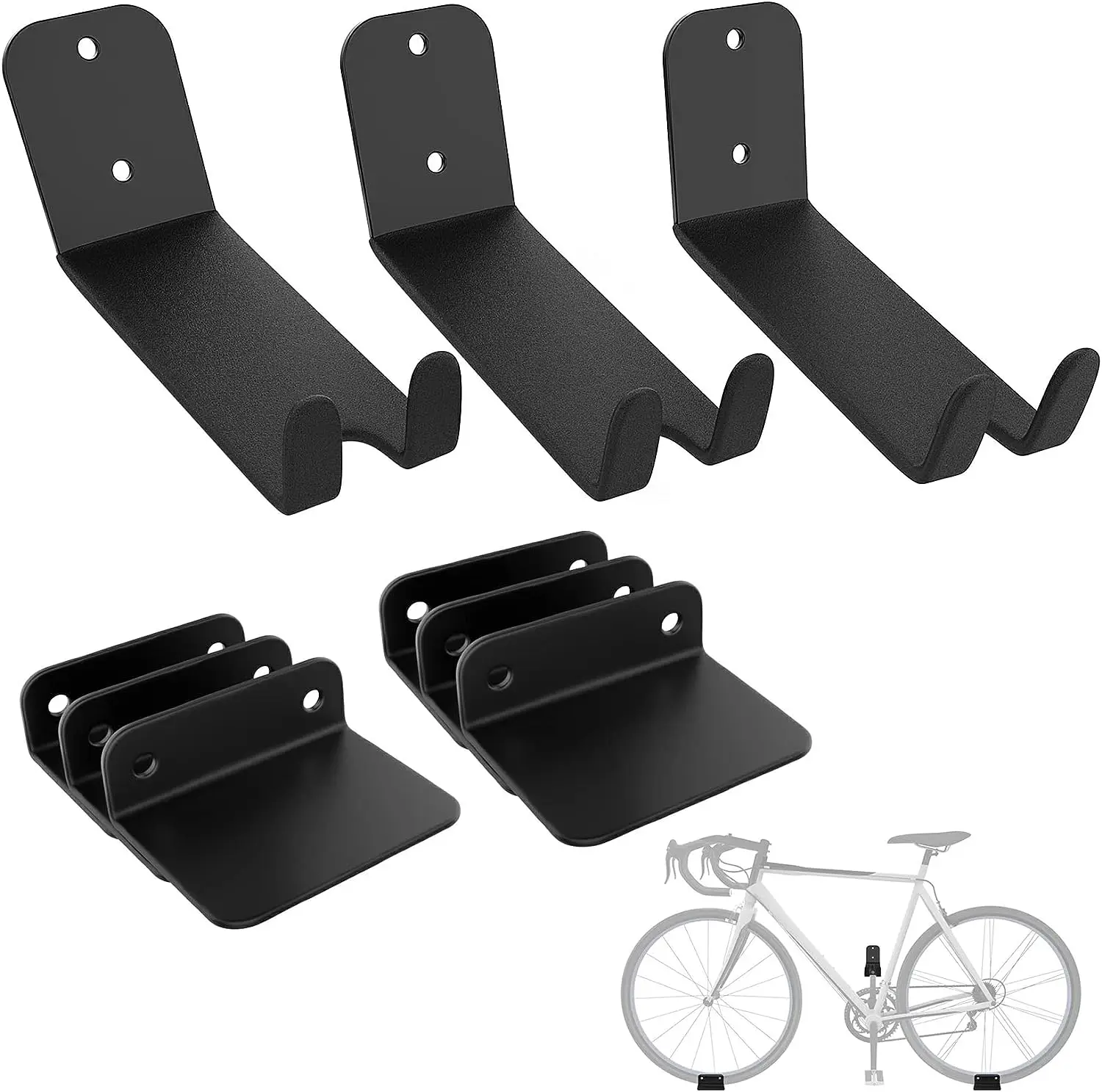 Fahrradpedal-Wandhalterung, Robuster Horizontaler Fahrradstnder fr die  Garagenwand, Fahrrad-Display-Halterung fr Zuhause, Trgt bis zu 32 kg