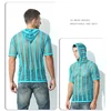 Hoodie transparent en résille ajourée turquoise pour homme