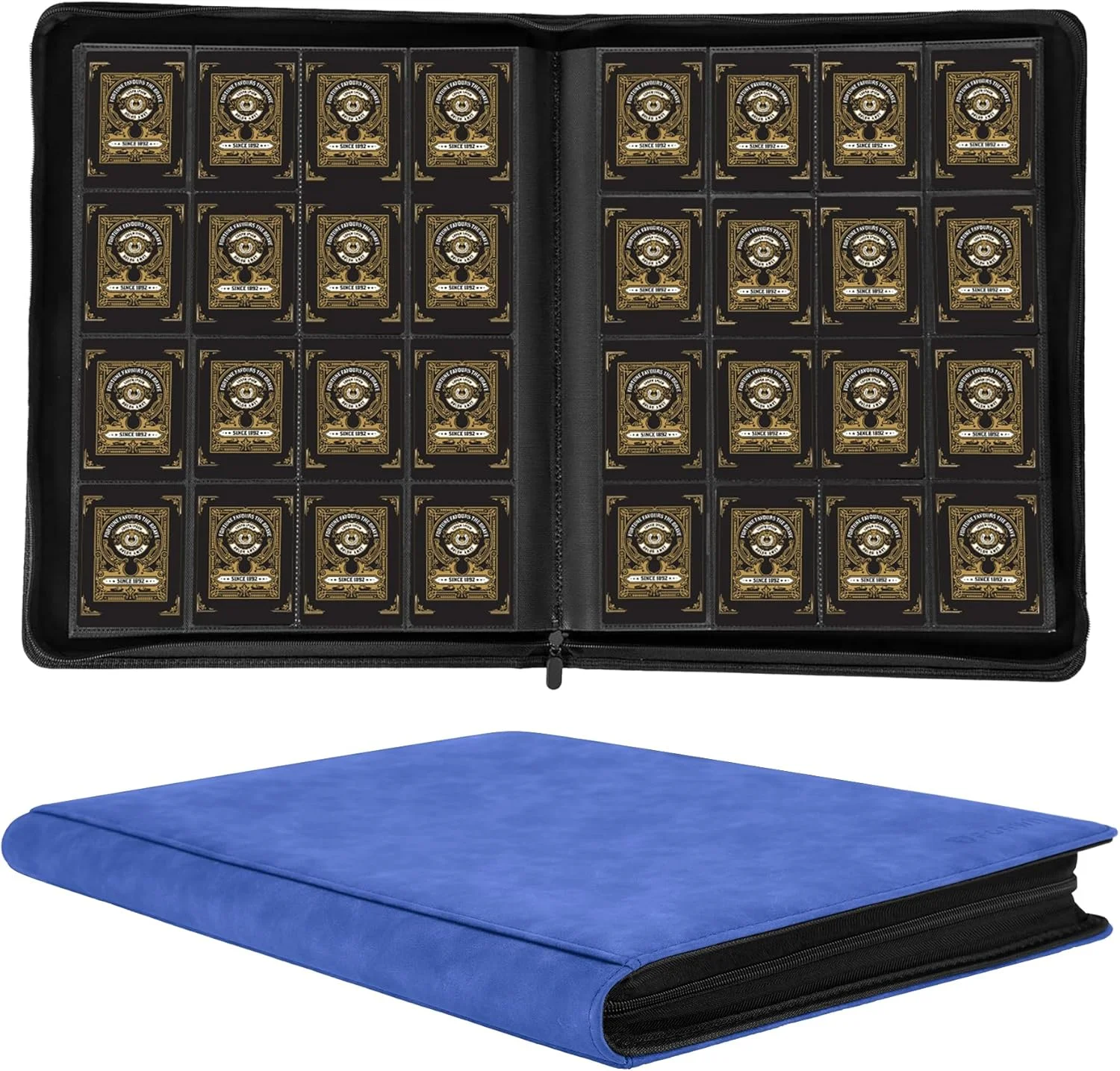 1024 card binder MIO Custom Leather Embossed The fixed pages feature side 1024 Pockets Trading Card Binder,