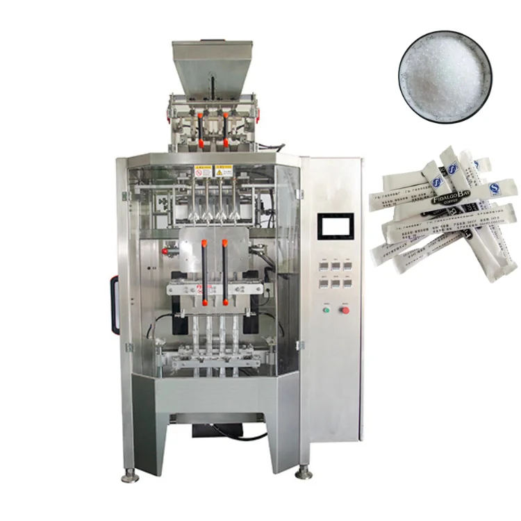 Multilane Automatic Back Sealing Stick 6 Line 5g 10g Desiccant Salt Hotel Sugar Packet Packing Machine