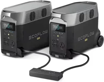 For ECOFLOW 240V/7200Wh Home Battery Backup Power Station 2 DELTA Pro+ Double Voltage Hub 10 AC Outlets Solar Panel Car Lifepo4